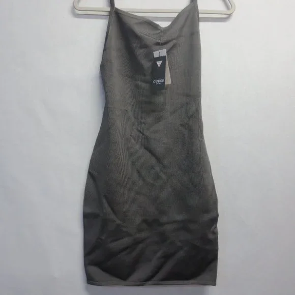 Guess | Dresses | Guess Womens Sleeveless Jen Cutout Back Mini Dress Medium  Asphalt Grey | Poshmark